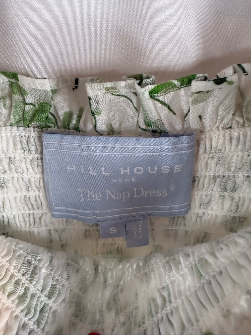 HILL HOUSE Green Sweet Pea Scarlett Nap Dress Size: S - Picture 7 of 17